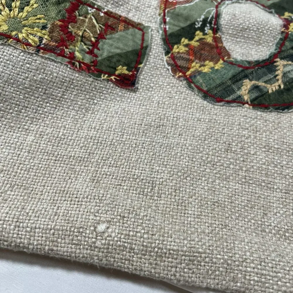 Pottery Barn LOVE Patchwork Lumbar Christmas Pillow Cover Winter Dreams NEW